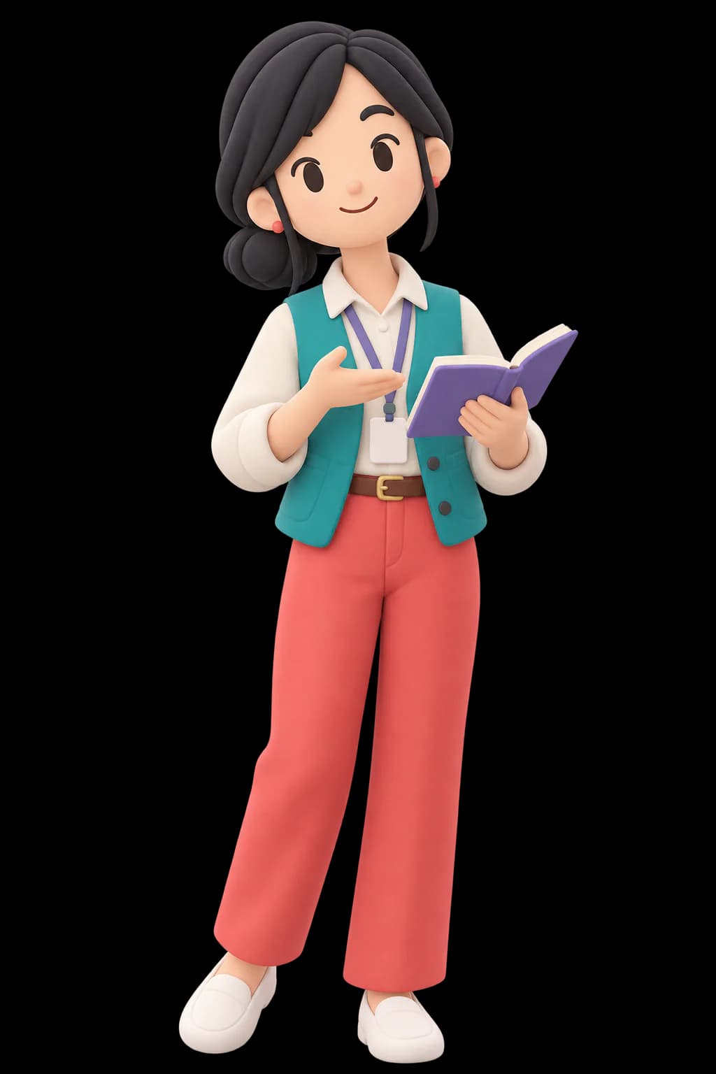 Teacher holding a notebook